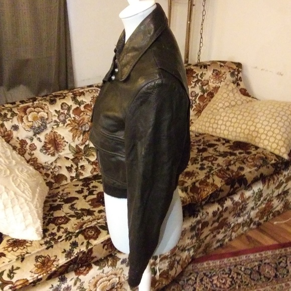 Vintage Skin Flair 100% leather motorcycle jacket - Picture 3 of 8